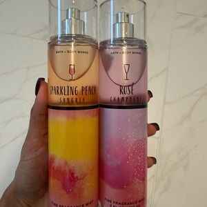 Bath & Body Works Sparkling Peach Sangria and Rose Champagne Mist Set